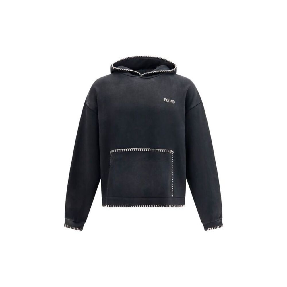 FOUND Black Cotton Men's Sweatshirt